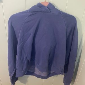 FOREVER 21 blue CROPPED long sleeve hoodie❤️ size L